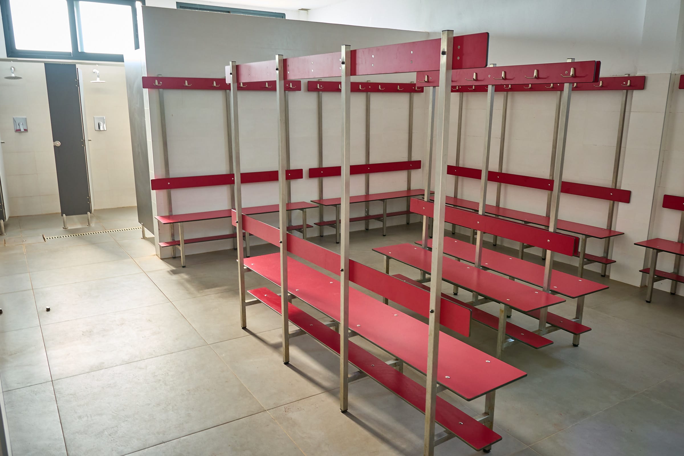 Vestiaires avec douches du Club