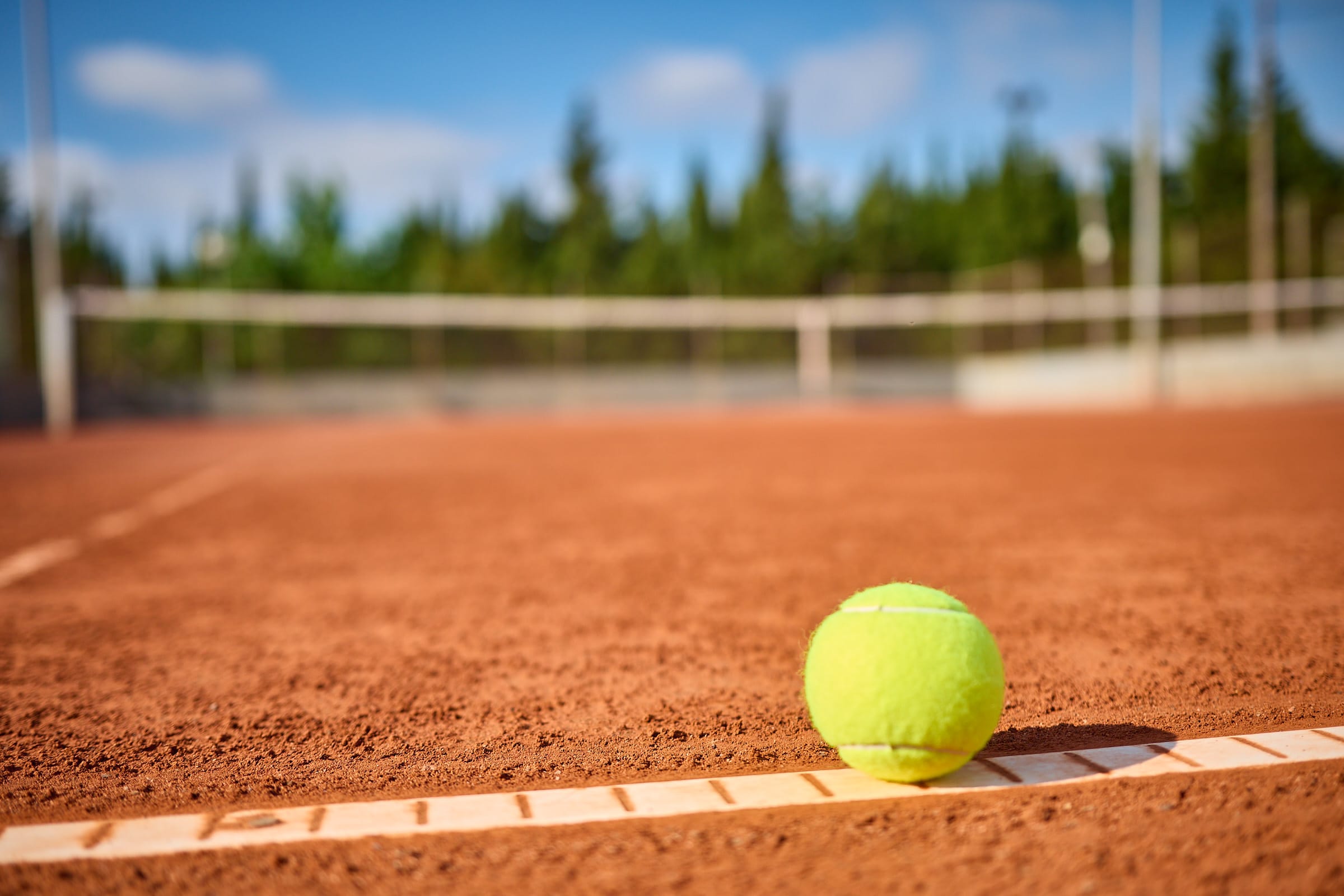 Tennis ball in motion